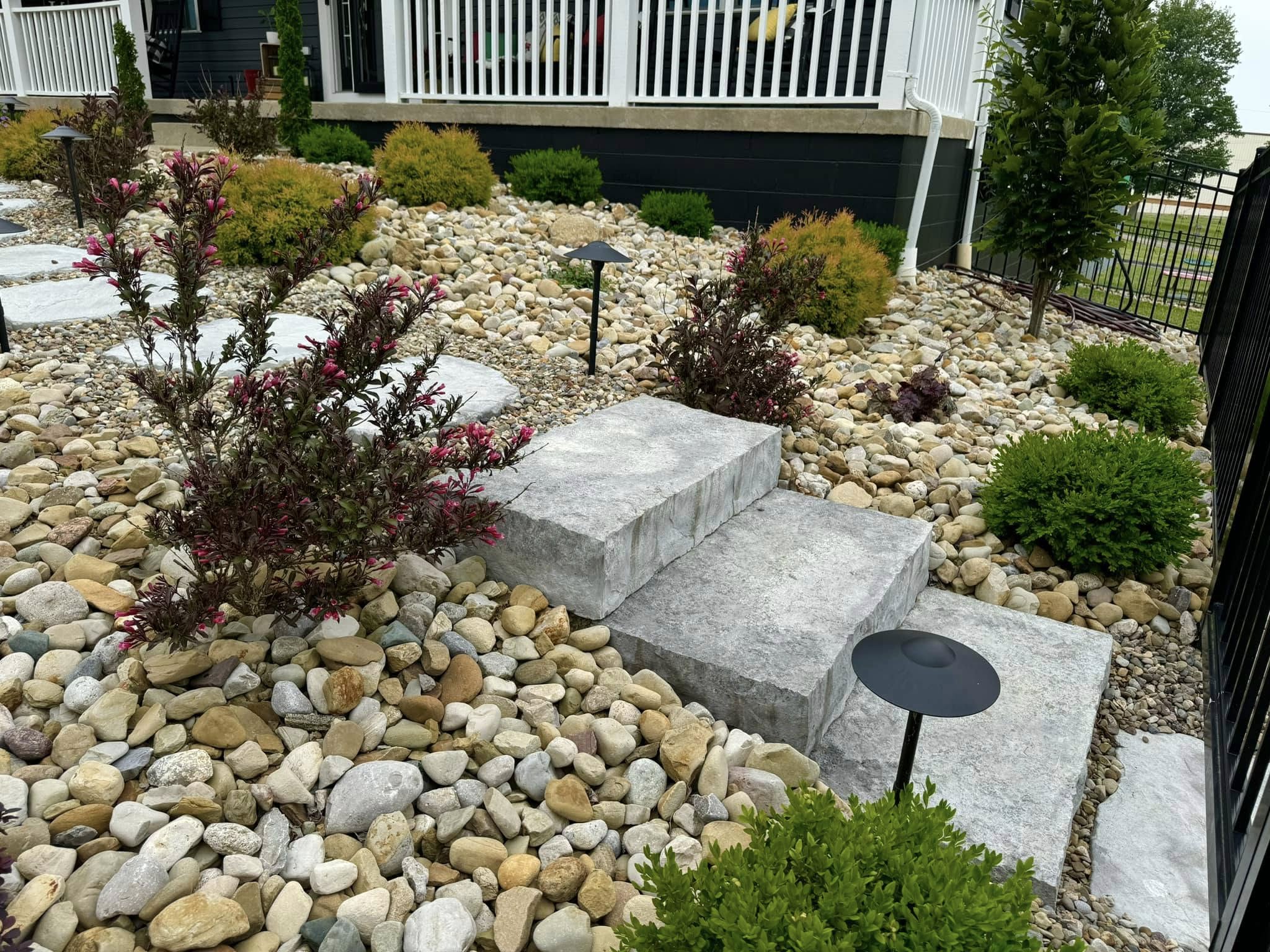 Paver patio with fire pit